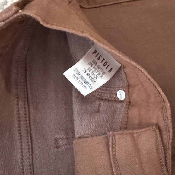 NWOT Pistola Lennon High Waist Ankle Bootcut Jeans in Coated Saddle - Picture 10 of 11